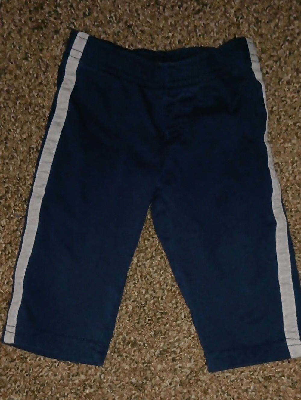 Navy Blue Kids Athletic Stripe Bottoms- Okie Dokie